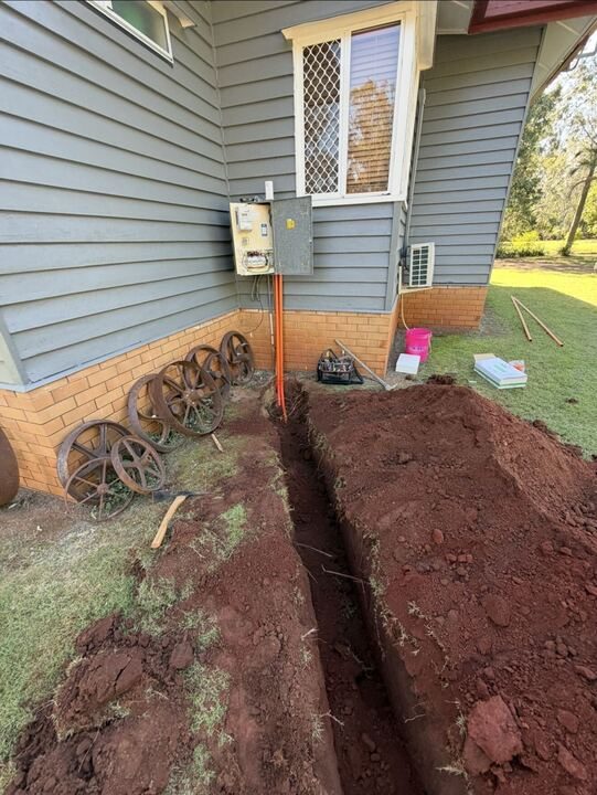 Cable trenching for new install