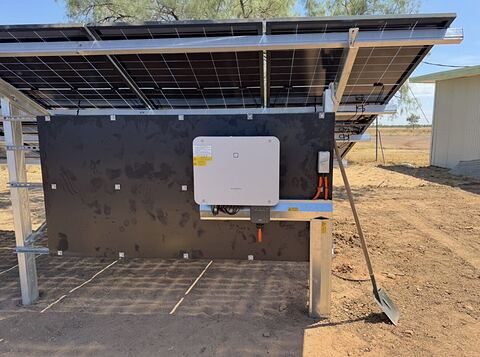 Ground-mount solar array frame