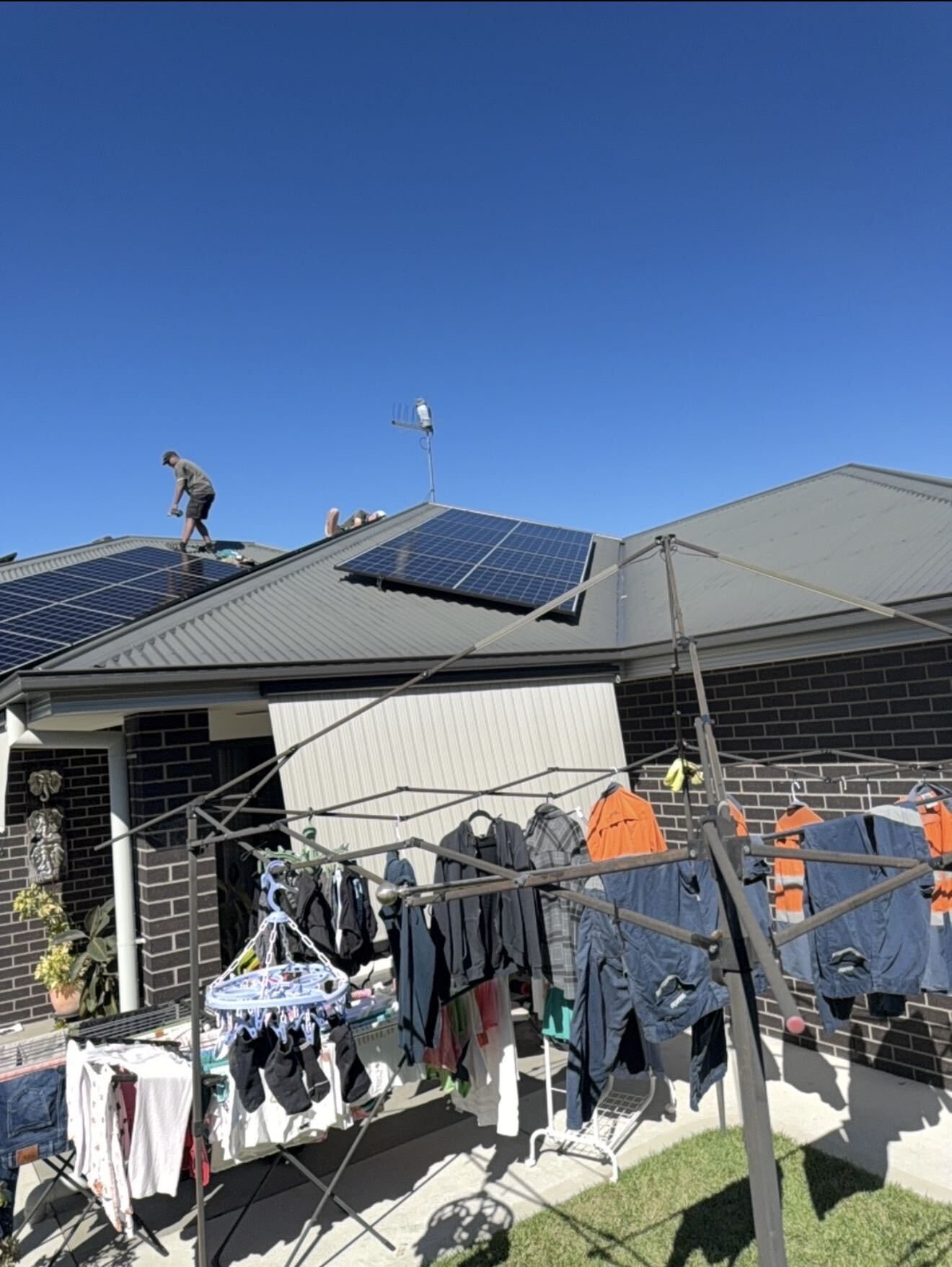 Completed residential solar install