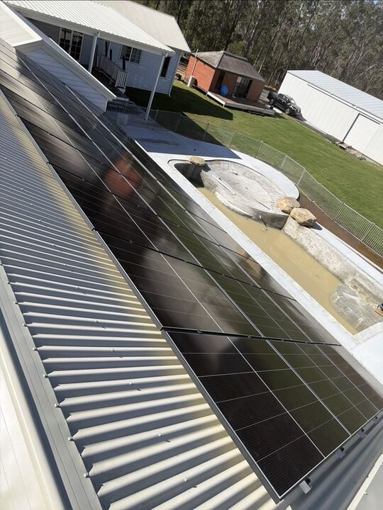 Rooftop solar array, wide angle
