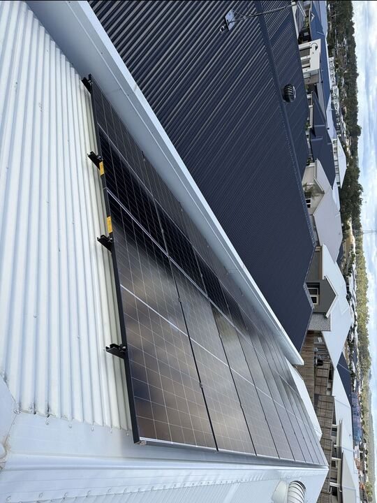 Solar panel close-up on roof