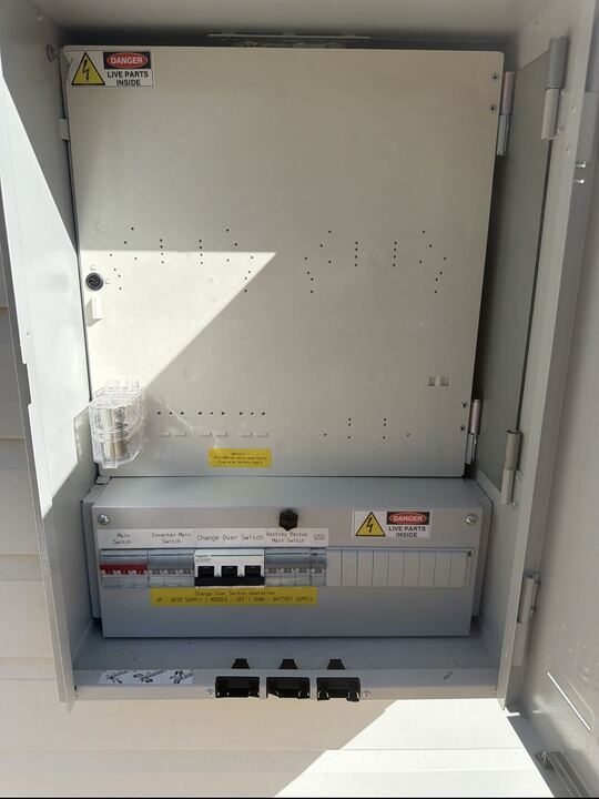 Switchboard interior, new circuits